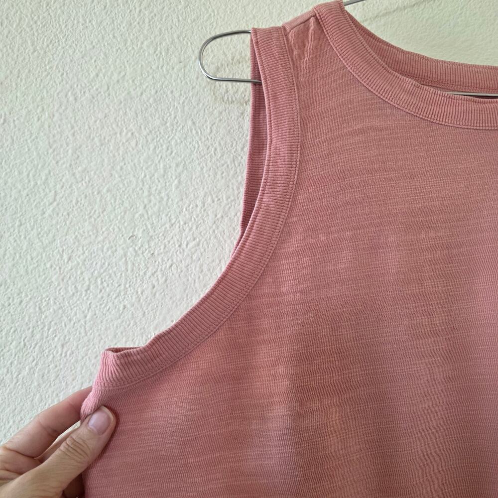 LOFT Sleeveless Knit Tank Top Peach Womens XL Cotton Soft Casual Basic - Picture 4 of 7